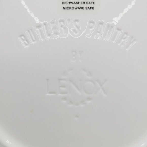 Lenox Butlers Pantry Off White Embossed Luncheon Salad Plate 9" Diameter Mint - Picture 6 of 8